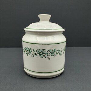 Corelle Callaway Small Canister Corning Callaway Green Ivy Leaves Lidded Jar